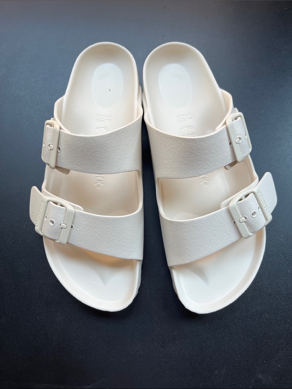 Birkenstock Women's White Double-Buckle Slide Sandals